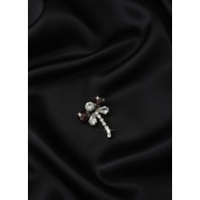 Barış Dizayn Bros Sonsuz Zarafet Dragonfly Bordo Broş