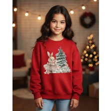 Little Aden Yılbaşı Temalı Pamuklu Kız Çocuk Sweatshirt