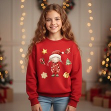 Little Aden Yılbaşı Temalı Pamuklu Kız Çocuk Sweatshirt