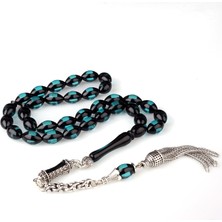 Takı925 Alpaga Mine Püsküllü Sürmeli Model Ateş Kehribar Tesbih