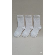 Semoor Kalpli Kabartma Yarım Konç Kız Çocuk Çorabı