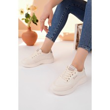 Nesil Shoes Dvm 063 Bej Memory Foam Kadın Sneakers