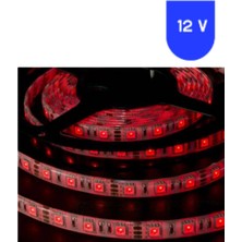 Powerr Led Aydınlatma 12 Volt 8 mm 4040 Smd Kırmızı Dış Mekan 60 Ledli 5 Metre Şerit LED