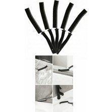 MegaSepet 5 Adet Ince Kıl Fırça Banyo Mutfak Pencere Oluk Klozet Kenarı Kavisli Detay Temizleme Fırçası