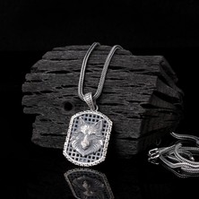 Takı925 925 Ayar Gümüş Kurt Motifli Unisex Model Kolye