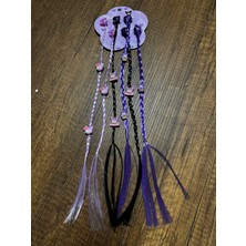 Kız Çocuk Kuromi Yıldız Kelebek Figürlü Saç Örgü Postiş Peruk Toka Saç Aksesuar 6'lı Mandal Toka Seti