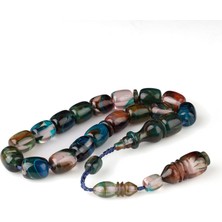 Takı925 Hareli Renk Maskot Boy Ateş Kehribar Efe Tesbih