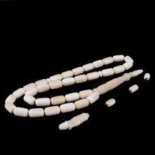 Takı925 Usta Yapımı Oyma Imameli Kapsül Kesim Deve Kemiği Tesbih