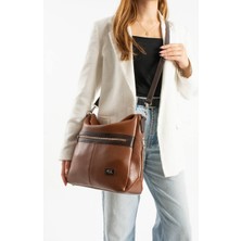 Asel Çanta Asel  Çanta ,çok Cepli ,geniş,  TABA KAHVE Salaş Bayan Çapraz ve Omuz Çantası