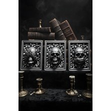 Dolce Kurukafa Polyester Tablo 3lü Metalik Siyah-Gri