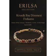 Erilsa Sertifikalı Kronik Baş Dönmesi Frekansı Enerji Bilekliği – Fasetli Afrika Turkuaz ve Terahertz 6 mm