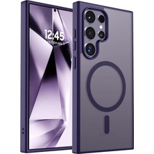 Kip GSM Samsung Galaxy S25 Ultra Uyumlu Kılıf Magsafe Şarj Destekli Yumuşak Kenarlı Arka Yüzeyi Mat Kapak