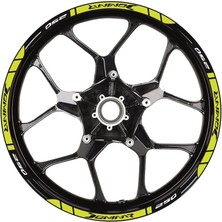 Bajaj Dominar 250 Baskılı Jant Dışı Şerit Motosiklet Sticker Etiket Modeli Sarı