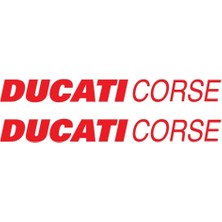 Ducati Corse Yazılı Renkli Sticker Etiket Modeli