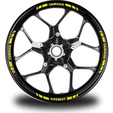 Yamaha Yazılı Kısa Dış Şerit 16'lı Tek Renk Jant Sticker Modeli