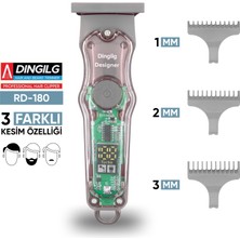 Dingilg RD-180 Kırmızı Turbo Şarjlı Kademeli Saç Sakal Tıraş Makinesi Erkek Kişisel Bakım