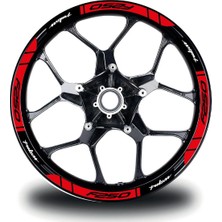 Bajaj F250 Jant Sticker Baskılı Kırmızı Etiket Modeli