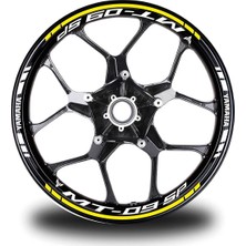 Sarı Yamaha mt 09 Sp  Takım Jant Sticker Etiket