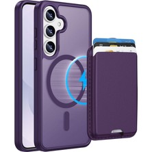 Kip GSM Samsung Galaxy S23 Uyumlu Kılıf Magsafe Kartlıklı Cüzdanlı Arka Yüzeyi Mat Manyetik Kapak