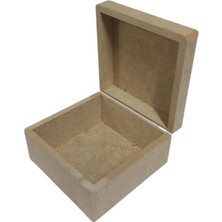 E Hobici Ahşap Kare Kutu 10X10CM