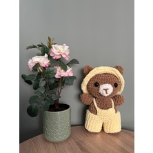 El Örgüsü Peluş Ayı Uyku-Oyun Arkadaşı-45 cm (Büyük Boy)