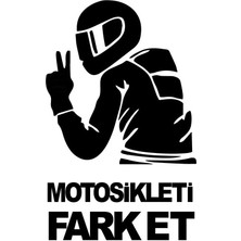 Motosikleti Farket Mini Sticker Etiket Modeli