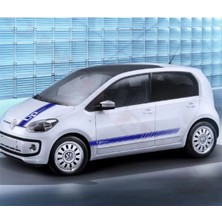 Volkswagen Upsport Kaput ve Yan Kapı Düz Şerit Sticker Etiket Modeli