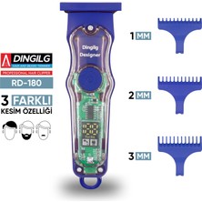 Dingilg RD-180 Kırmızı Turbo Şarjlı Kademeli Saç Sakal Tıraş Makinesi Erkek Kişisel Bakım