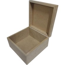 E Hobici Ahşap Kare Kutu 13X13CM