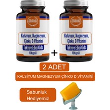 Ersağ Kalsiyum Magnezyum Çinko D Vitamini (2ADET) Takviye- Sabunluk Hediyemiz 2024-09