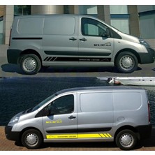 Fiat Scudo Yan Kapı Şerit Sticker Etiket Modeli