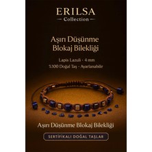 Erilsa Sertifikalı Aşırı Düşünme Blokaj Enerji Bilekliği – Lapis Lazuli Doğal Taş 4 mm Ayarlanabilir