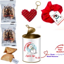 E-Hediyeci Kişiye Özel Yılbaşı Hediye Kutusu, Yeni Yıl Hediyesi,sürpriz Mesajlı Şans Kurabiyesi Konsept Hediye Kutusu  Arkadaşa, Sevgiliye, Aileye Sürpriz Hediye Seti