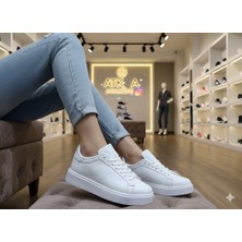 Atk Giyim Comfort Şık Yüksek Taban Ayakkabı Beyaz Siyah Casual Sneaker