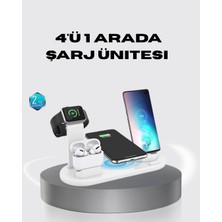 Elektronikçim 4’lü Apple Kablosuz Şarj Standı iPhone Watch ve Airpods Çoklu Şarjlı - TK0021-5CA357