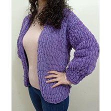 Kadın El Örgüsü Puffy Ceket, Hırka