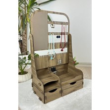 Aynalı, Çok Çekmeceli, Çok Amaçlı Takı ve Kozmetik Düzenleyici