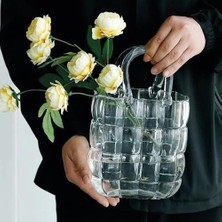 Storemax Studıo Dekoratif Çanta Şeklinde Cam Vazo Bubble GB002-TR