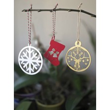 Odmek Metal Yılbaşı Ağaç Süsü / 3'lü Set