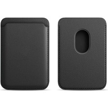 MMP Shop Iphone 15 / 15 Plus / 15 Pro / 15 Pro Max Uyumlu Magsafe Cüzdan Kartlık Suni Deri Kartlık