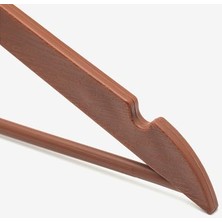 Storemax 24 Adet Kahverengi Ahşap Görünümlü Plastik Askı Kıyafet Elbise Gömlek Askısı Kancalı