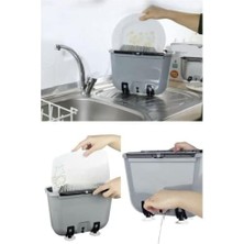 Storemax Hazneli Tabak Yıkama Fırçası EASYSO5714 Temizlik Aparatlı Tahliye Vanası Renkli Vantuzlu