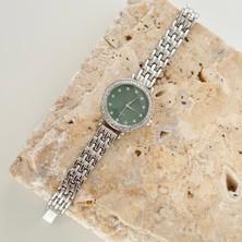 Vesce Atelier Petite Gümüş Saat Yeşil