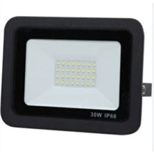 Powerr Led Aydınlatma 30 Watt Siyah Slim Kasa 6500K Beyaz Işık IP65 LED Projektör