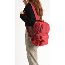 571 Collections Çanta Unisex Su Geçirmez Çok Gözlü Kırmızı Renk Çapraz Askılı Göğüs ve Sırt Çantası