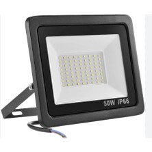 Powerr Led Aydınlatma 12-24 Volt 50 Watt Siyah Slim Kasa 6500K Beyaz Işık Ip 65 LED Projektör