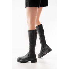 Zerenyus ZRİN-2291 Premium Siyah Fermuarlı Günlük Kadın Çizme