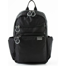 Sanmorris Unisex Suya Dayanıklı Siyah Çok Gözlü Sırt Çantası