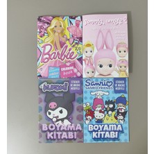 Ada Çanta Kırtasiye 4 Adet Stickerli Boyama Kitabı (Sonny Angel/barbi/kuromix/sanrio) AD511702