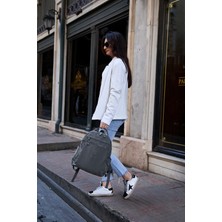 Sanmorris Unisex Suya Dayanıklı Krinkıl Kumaş Çok Gözlü  Laptop Okul ve Sırt Çantası SRGN59